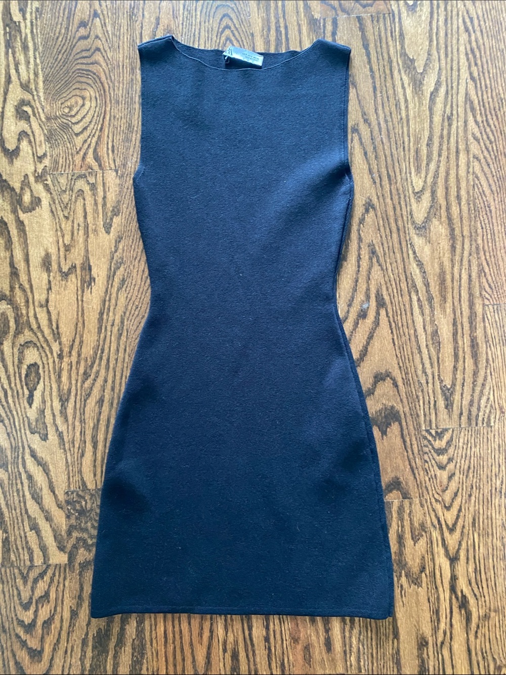 Zara Sleeveless Black Mini Dress Thick Stretchy